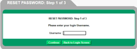 Reset password