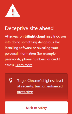 App or Website Flagged as Unsafe